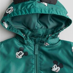H&M Kids Mickey Mouse Green Jacket